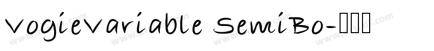 VogieVariable SemiBo字体转换